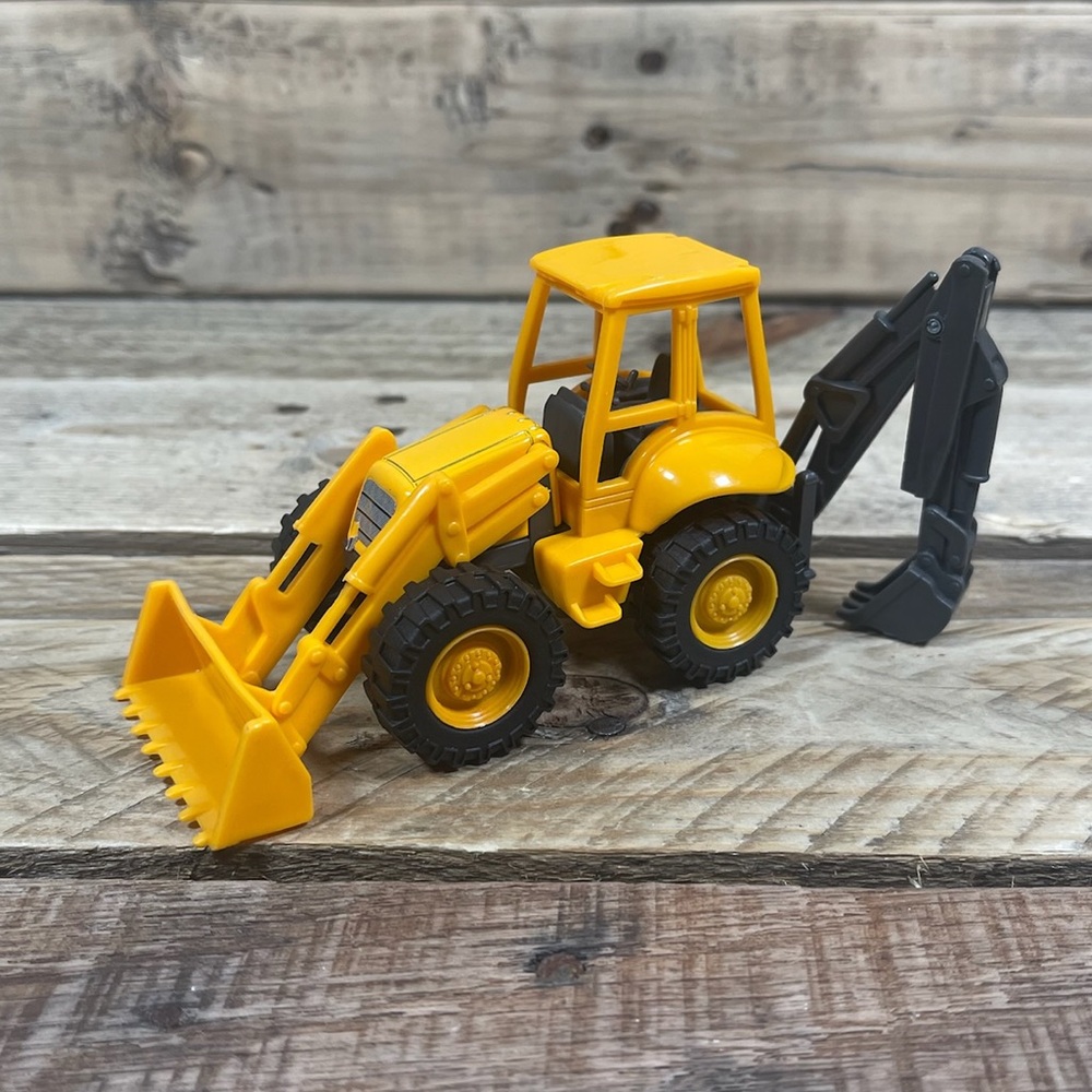 Popak New Ray Excavator Truck Yellow Dump Digger Construction Vehicle Hauler Toy